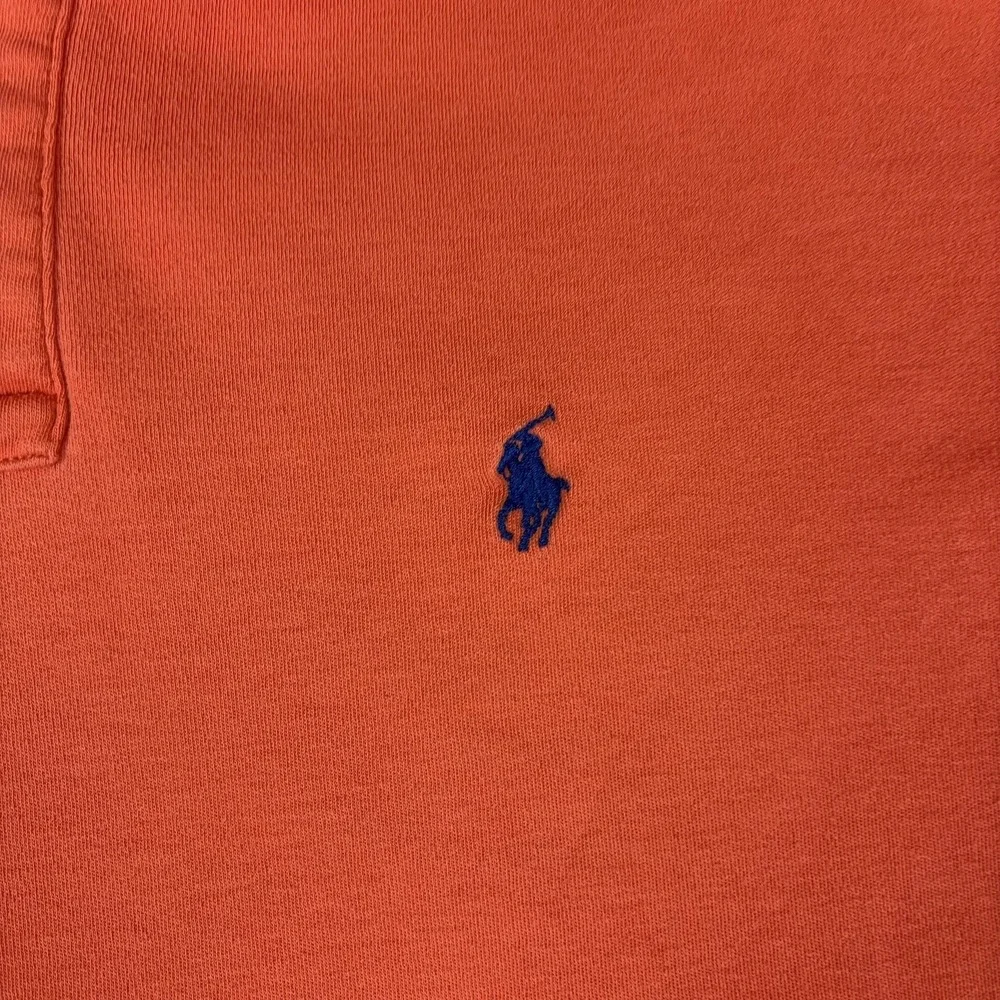 Vintage Polo Ralph Lauren Polo Shirt Mens M Orange Regular Fit Short Sleeve
